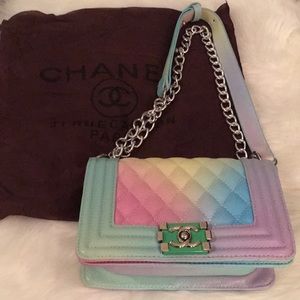 Rainbow colored purse